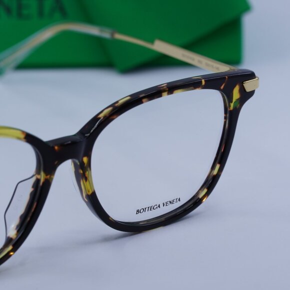 Bottega Veneta BV1074OA 002 Square Eyeglasses – Havana/Gold 53mm - Picture 5 of 10